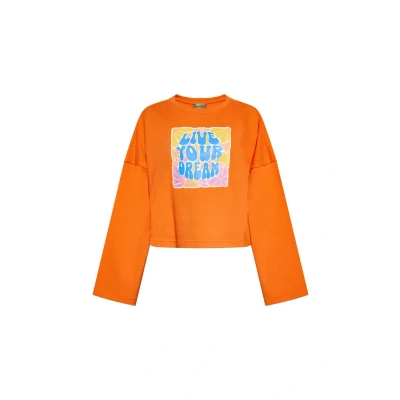 Abbildung von myMo Cobranded WITH Ebeeza Sweatshirt, Damen, Größe: 34, Orange