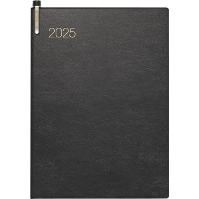 Abbildung von BRUNNEN Taschenkalender Modell 731 (2025), 2 Seiten = 1 Woche, A6, 176 Seiten, SOFT Einband, schwarz