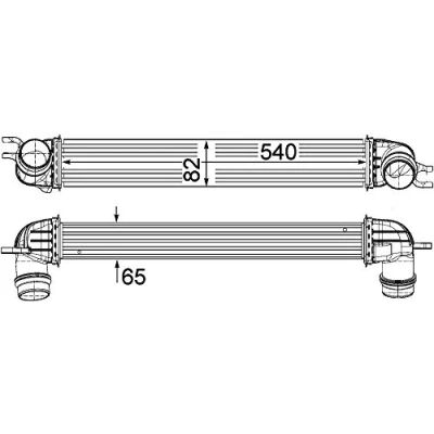 Abbildung von MAHLE ORIGINAL CI 375 000P Ladeluftkühler MINI: Clubman, Cabrio, Schrägheck