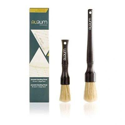 Abbildung von Aurum Performance® Premium Detailing Pinsel Set Weiche Auto Reinigungspinsel mit Einer besonders Guten Reinigungsleistung Für Innen &amp; Außenbereich (2er Set, Essential)