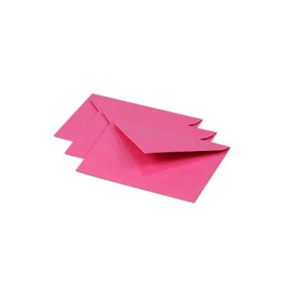 Abbildung von Clairefontaine 5570C Packung mit 20 Umschläge Pollen, Mini 7,5x10cm, 120g, ideal für Ihre Einladungen und Korrespondenz, Fuchsia, 1 Pack