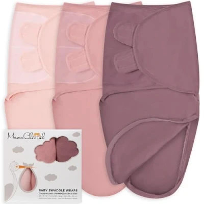 Abbildung von Mama Cheetah Baby Swaddle Sack, Bio Decke Neugeborenes Schlafsäcke, verstellbare Säuglings Wrap, einfache Swaddles für Junge Mädchen 0 3 Monate