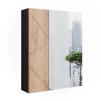 Abbildung von Vicco Badspiegelschrank Irma, Anthrazit/Goldkraft Eiche, 60 x 75 cm