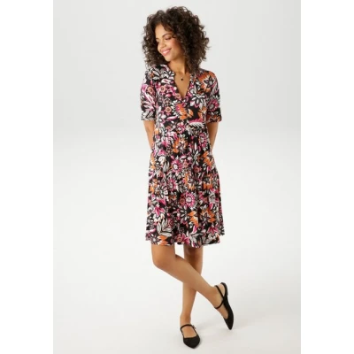 Abbildung von Aniston CASUAL Sommerkleid mit extravagantem Blumendruck jedes Teil ein Unikat NEUE KOLLEKTION