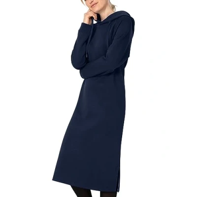 Abbildung von Timezone Damen Hoodie Dress Kleid, Night Blue, L EU