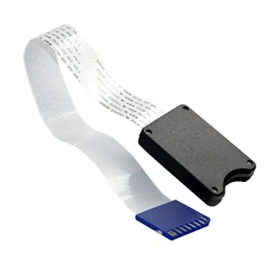 Abbildung von Cabelcc Standard SD /SDHC Speicherkarten Set, Stecker auf Buchse, Verlängerungskabel, weich, flach, FPC Kabel, 25 cm