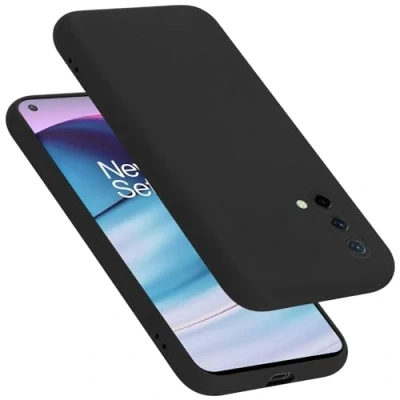 Abbildung von Cadorabo Hülle kompatibel mit OnePlus Nord CE 5G Silikon Handyhülle für Case aus flüssigem stoßfeste dünne TPU Schutzhülle Liquid SCHWARZ