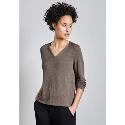 Abbildung von Street One Stricklook Strickpullover, Damen, Größe: 36, Braun