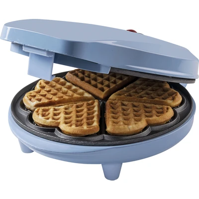 Abbildung von bestron Waffeleisen ASW217, 700 W, für klassische Herzwaffeln, mit Antihaftbeschichtung, Retro Design
