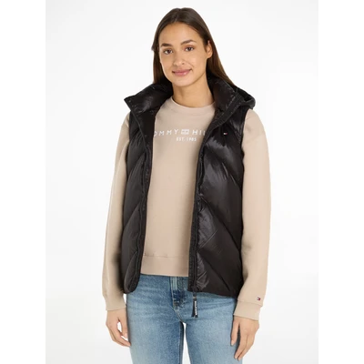 Abbildung von Tommy Hilfiger Chevron VEST Weste, Damen, Größe: Small, Black