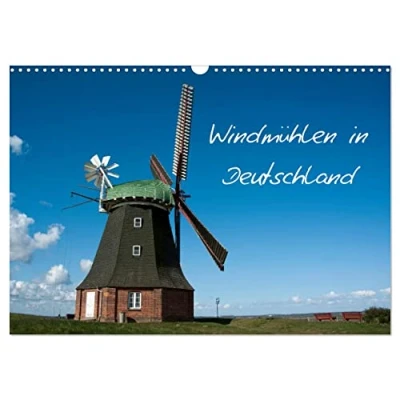Abbildung von Windmühlen in Deutschland (Wandkalender 2025 DIN A3 quer), CALVENDO Monatskalender