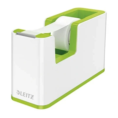 Abbildung von Leitz Duo Colour Klebeband Tischabroller, weiß/grün, WOW Manuell, B80536454, Polystyrol (PS), 202860031
