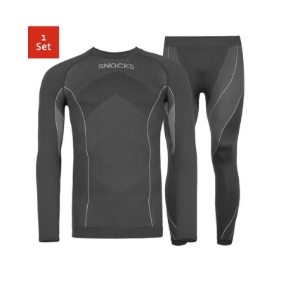 Abbildung von Snocks Thermo SET Unterhemd/shirt, Herren, Größe: Large, Grau