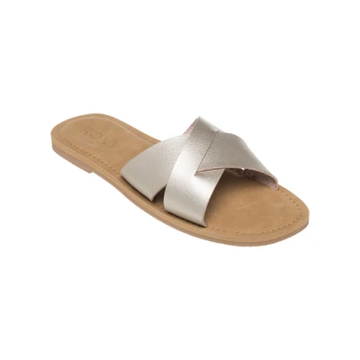 Abbildung von Roxy Andreya Pantolette flach, Damen, Größe: 41, Champagne Pu