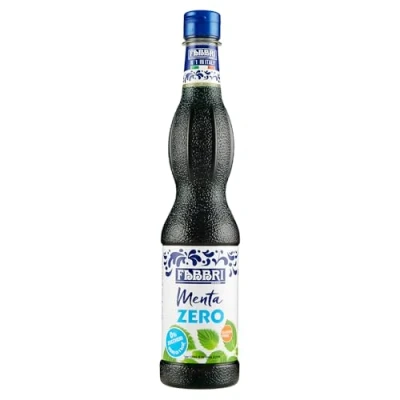Abbildung von FABBRI 1905 Minze Zero Sirup. Natürlicher Minzgeschmack, zuckerfrei für erfrischende Getränke, zum Garnieren von Eis oder Perfektionieren Koch und Backrezepten, 560ml