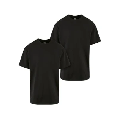 Abbildung von Urban Classics Heavy 2PACK Tshirt basic, Herren, Größe: Small, black