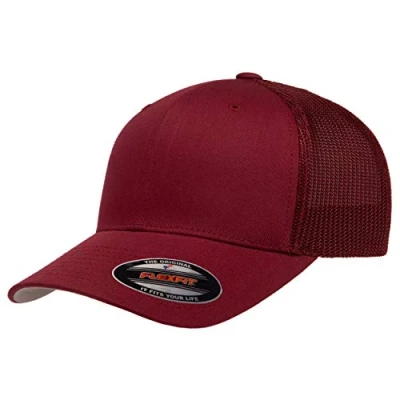 Abbildung von Flexfit Unisex Erwachsene Mesh Fitted Trucker Mütze, Schwarz, Einheitsgröße