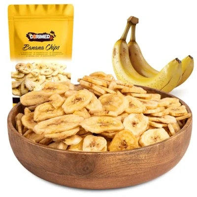 Abbildung von Bananenchips 1 kg knusprige Trockenfrüchte Bananen Chips Scheiben gesunde Knabberei mit leckerem Geschmack Dorimed