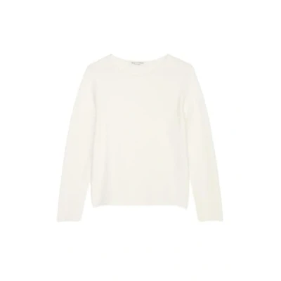 Abbildung von Marc O&#039;Polo Longsleeve BOAT NECK Strickpullover, Damen, Größe: Medium, White cotton