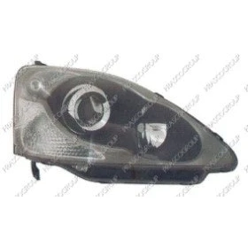 Abbildung von PRASCO HD0404903 Scheinwerfer rechts H1, HB3 rauchgrau mit Blinklicht für Rechtsverkehr ohne Stellmotor LWR HONDA: CIVIC 7 Hatchback