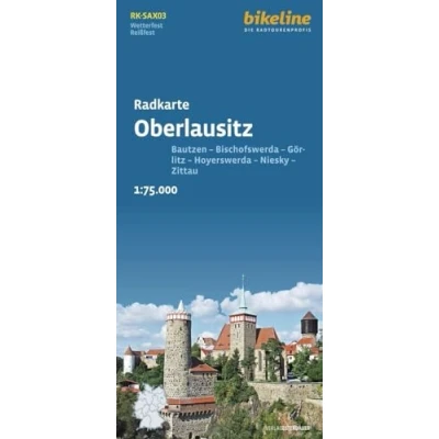 Abbildung von Radkarte Oberlausitz (RK SAX03): Bautzen Bischofswerda Görlitz Hoyerswerda Niesky Zittau (Radkarten)