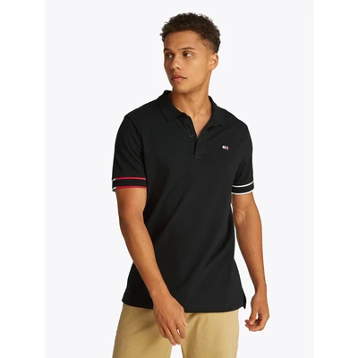 Abbildung von Tommy Jeans Plus Poloshirt TJM SLIM FLAG CUFF POLO EXT Große Größen