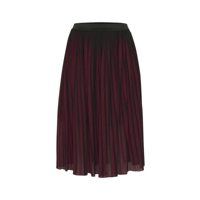 Abbildung von Kaffe Curve Kclaerke Alinienrock, Damen, Größe: 48, Wine tasting black deep stripe