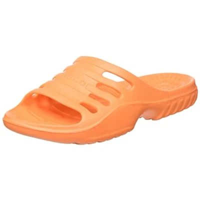 Abbildung von Beco Badeschuhe Kinder leichte EVA Badesandalen für Mädchen &amp; Jungen, komfortable Badeschlappen ideal Schwimmbad oder Strand in Orange, Größe: 32