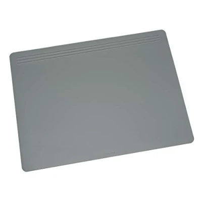 Abbildung von Läufer 32703 Matton Schreibtischunterlage 49x70 cm, grau, rutschfeste Schreibunterlage für besonders hohen Schreibkomfort, elegantes Zubehör Schreibtisch, samtige Unterseite