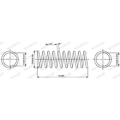 Abbildung von MONROE SP3248 Fahrwerksfeder AUDI: A2