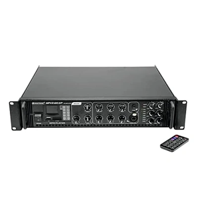 Abbildung von OMNITRONIC MPVZ 120.6P Mischverstärker 6 Zonen ELA Mono Mischverstärker, MP3 Player &amp; IR FB, regelbar, 120 W