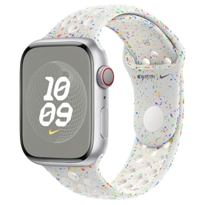 Abbildung von Apple Watch Armband Original Silikon und TPU (weich) Weiß Geeignet für Series 1 9 / SE Ultra (2)