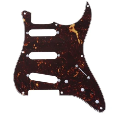 Abbildung von Musiclily Pro 8 Löcher Strat Pickguard Gitarren Schlagbrett für MIJ Fender Japan 57 Vintage Style Stratocaster,4 lagig Tortoise Shell