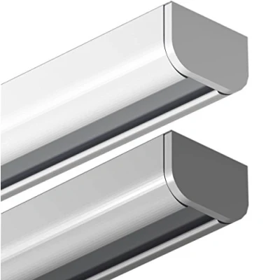 Abbildung von Gardinenschiene Rundbogen für halbrunde Schleuderschiene, Garduna, verschraubt, Aluminium
