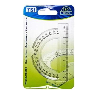 Abbildung von TSI 46208 Winkelmesser 180 Grad mit Lineal 10 cm