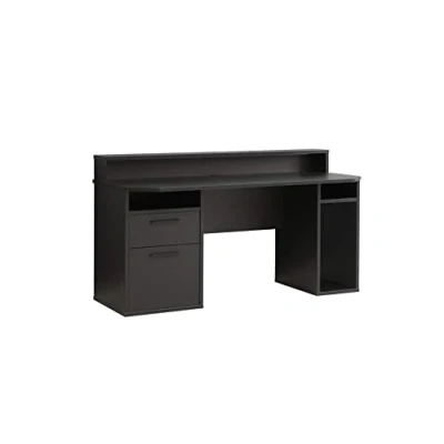 Abbildung von Forte Tezaur Computertisch Gaming Tisch Gamer Schreibtisch mit 1 Tür und Schublade, Holzwerkstoff, Schwarz, B x H xT: 160 91 72 cm