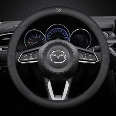 Abbildung von Auto Lenkradhülle für Mazda MX 5 MX5 Miata Roadster(Type ND NC NB FL NA) 1989 2024 Lenkrad Abdeckung Anti Rutsch Breathable Lenkradhüllen Wasserdicht Lenkradbezug Zubehör,A