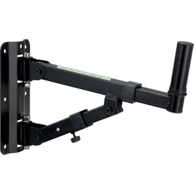 Abbildung von Pronomic WSM 40 PA Lautsprecher Wandhalterung für und Hifi Boxen (für bis max. kg 36mm Flansch, 5 stufig verstellbarer Winkel, horizontal schwenkbar, stabil, Metall) schwarz