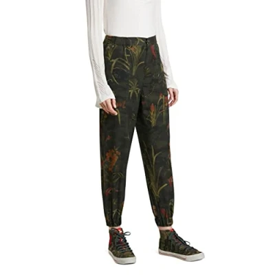Abbildung von Desigual Womens CAMOTIGER Casual Pants, Green, XS