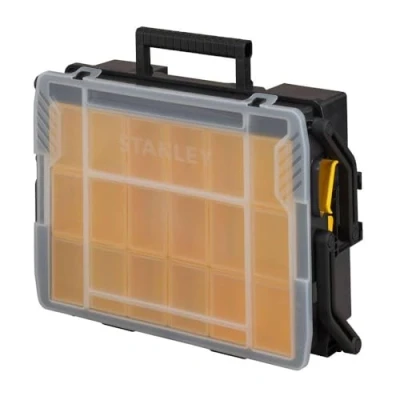 Abbildung von Stanley Sortmaster Organizer Multi Level (Zwei Ebenen Organizer, transparenter Deckel, herausnehmbare Boxen, für Kleinteile und Zubehör) STST1 75540