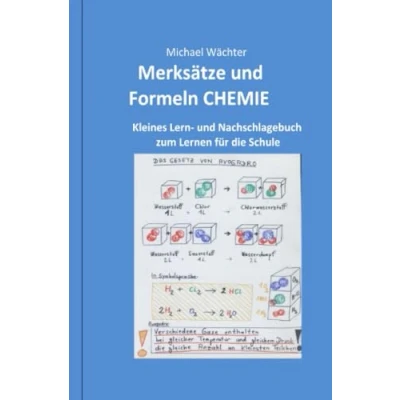 Abbildung von Merksätze und Formeln CHEMIE: Kleines Lern Nachschlagebuch zum Lernen für die Schule den Distanzunterricht im Homeschooling (Chemie Grundwissen)