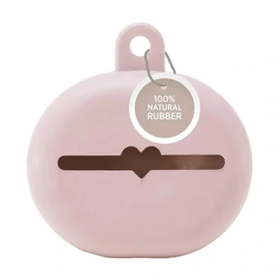 Abbildung von HEVEA Schnulleretui I 100% Naturkautschuk BPA frei und plastikfrei Umweltfreundlich (Powder pink)