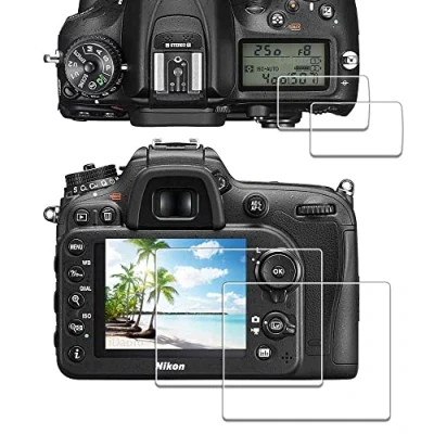 Abbildung von Displayschutz schutzfolie für Nikon D7100 D7200 + Top Glass Displayschutzfolie [2 2 Stück], iDaPro gehärtetes Glas, einfache Installation