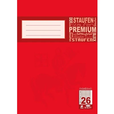 Abbildung von 10 x Staufen Schulblock Premium A4 50 Blatt kariert mit Rand
