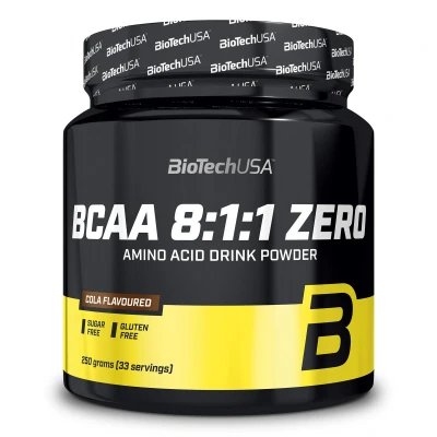 Abbildung von BioTechUSA BCAA 8:1:1 Zero Verhältnis von Leucin, Isoleucin und Valin Zuckerfrei, Glutenfrei, 250 g, Cola