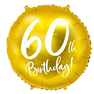 Abbildung von 3er Set Luftballons 60. Geburtstag Ballon 60 Gold Folienballon Nummer Luftballon Deko Frauen Männer Folienluftballon 45cm Heliumballon Zahl