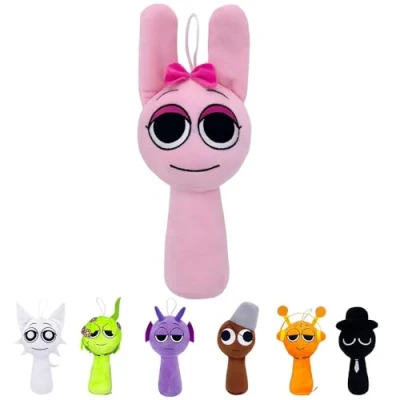 Abbildung von Wiztex Kuscheltier Sprunki Plüschfigur 20 cm Spielfigur Puppe Geschenk für Kinder (Plüschtier, Stofftier, Geschenkartikel), Maschinenwaschbar, Geruchsneutral, Geprüft und Verpackt in Deutschland
