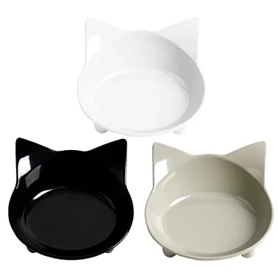 Abbildung von Katzennapf,3 Stück Futternapf Katze,Futternapf Katze Set,rutschfeste Katzenschale,Futterschüssel Katze,Wasser Fütterung Schüssel,Katzennapf Set zur Erleichterung von Whisker Müdigkeit