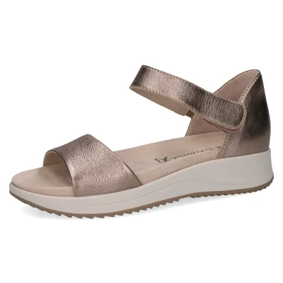 Abbildung von Caprice Keilsandalette, Damen, Größe: 39, Taupe metallic Schuhe