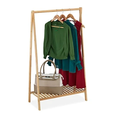Abbildung von relaxdays Kleiderstange Kleiderständer Bambus 67 cm